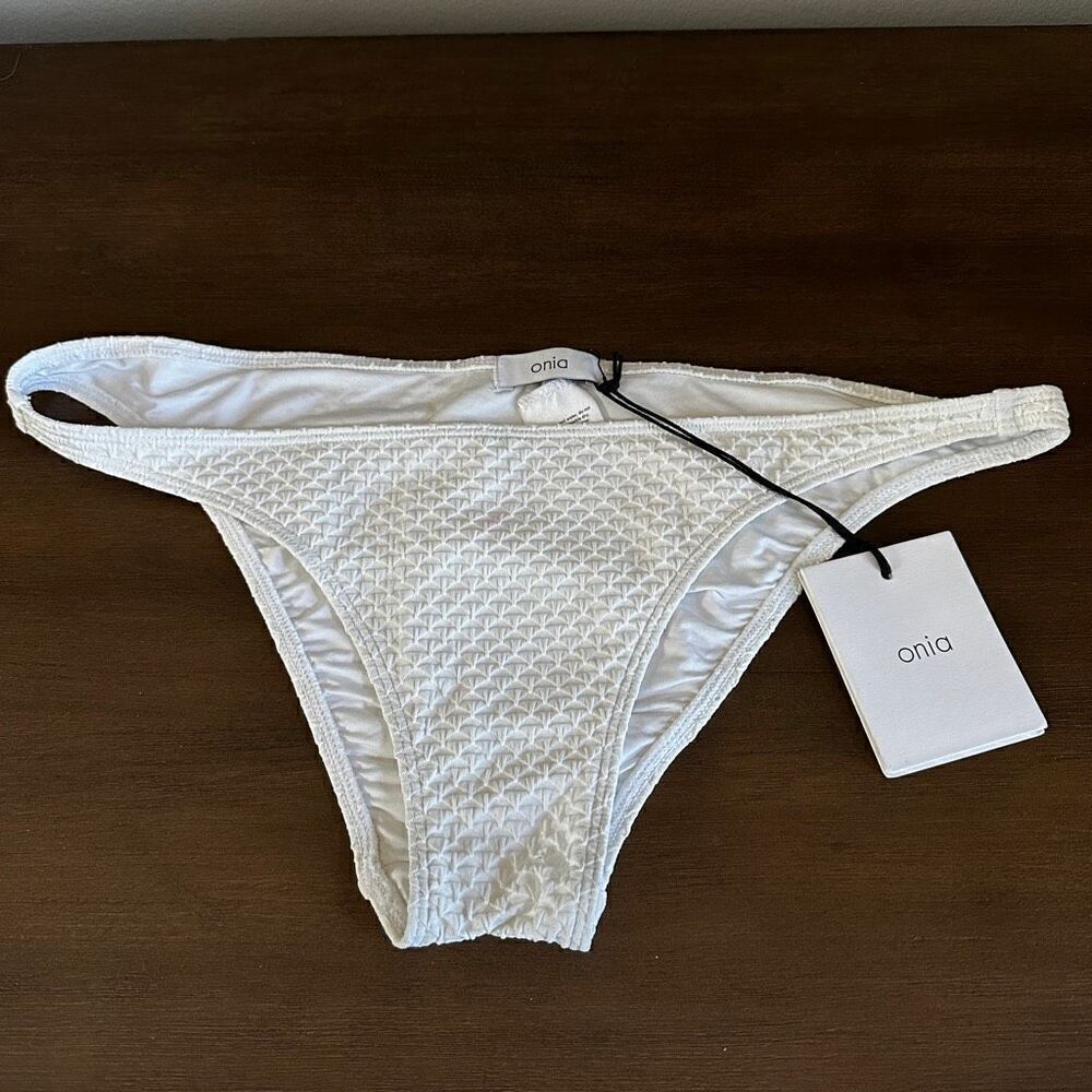 Onia White Geo Texture Ashley Bottom ONLY Large
